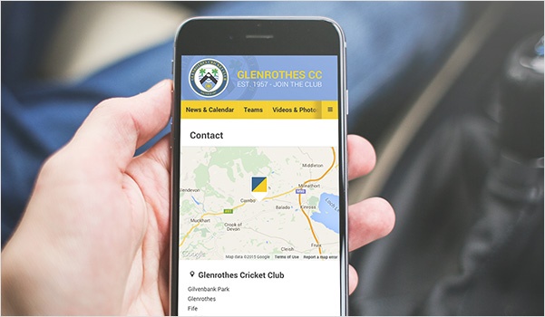 Responsive cricket club website