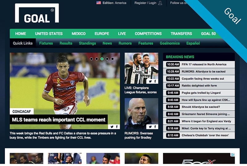 best soccer news websites