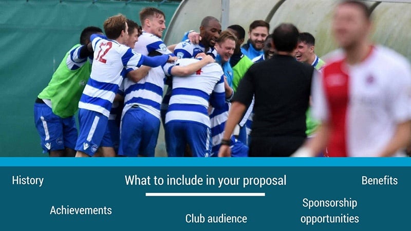 what to include in a grassroots clubs sponsorship proposal graphic