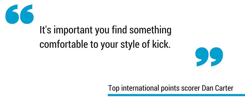 Dan Carter place kick in rugby quote