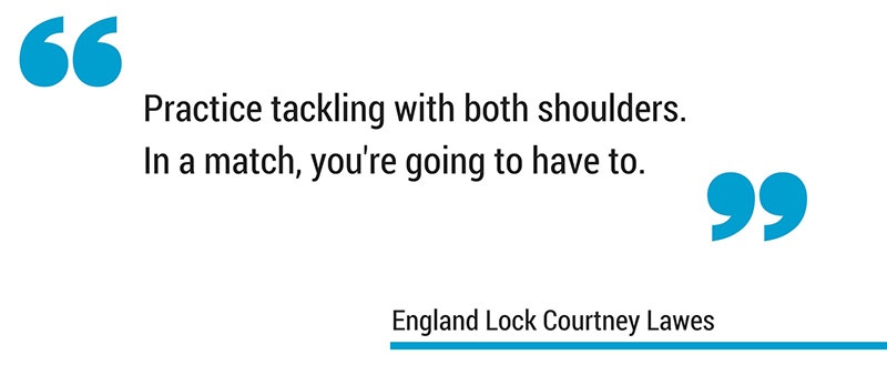 Courtney Lawes tackling in rugby quote