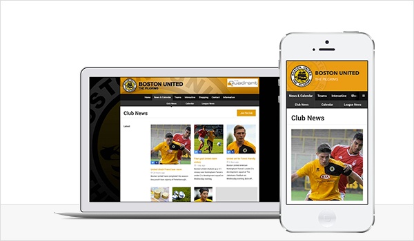 Responsive football club website